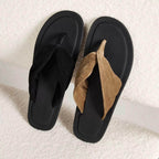 Damen eleganten Zehentrenner-Sandalen mit weich gepolstertem Fußbett und modischem Riemendesign R&B