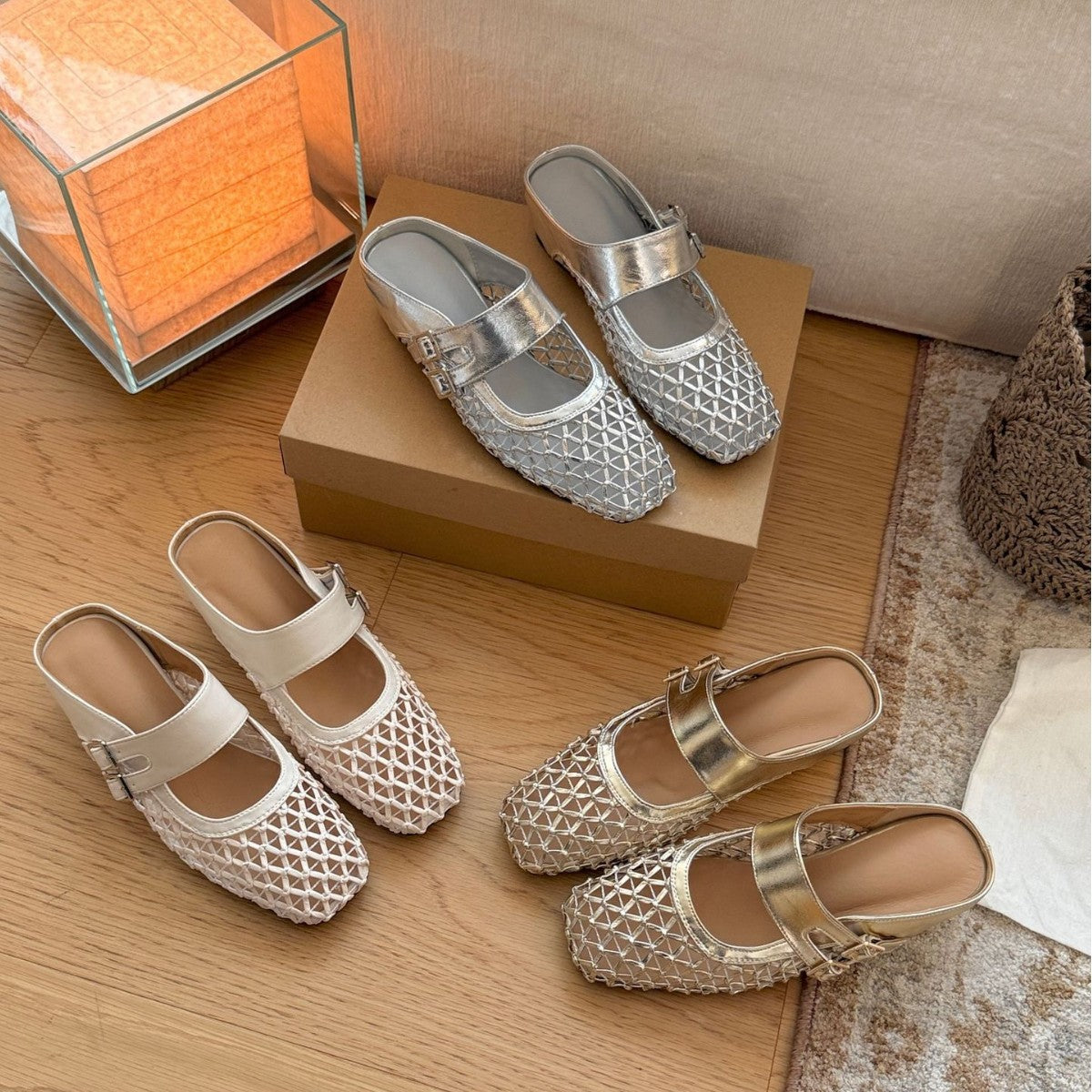 Damen Komfortable und elegante Ballerinas mit praktischer Schnalle