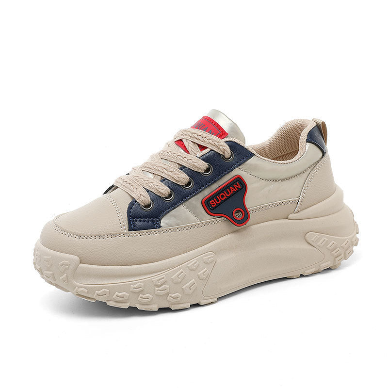 Damen Sportliche Plateau Sneakers mit rutschfester Laufsohle und atmungsaktivem Obermaterial R&B