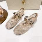 Damen Komfortable und stilvolle Netzschuhe mit dekorativen Schnallen R&B