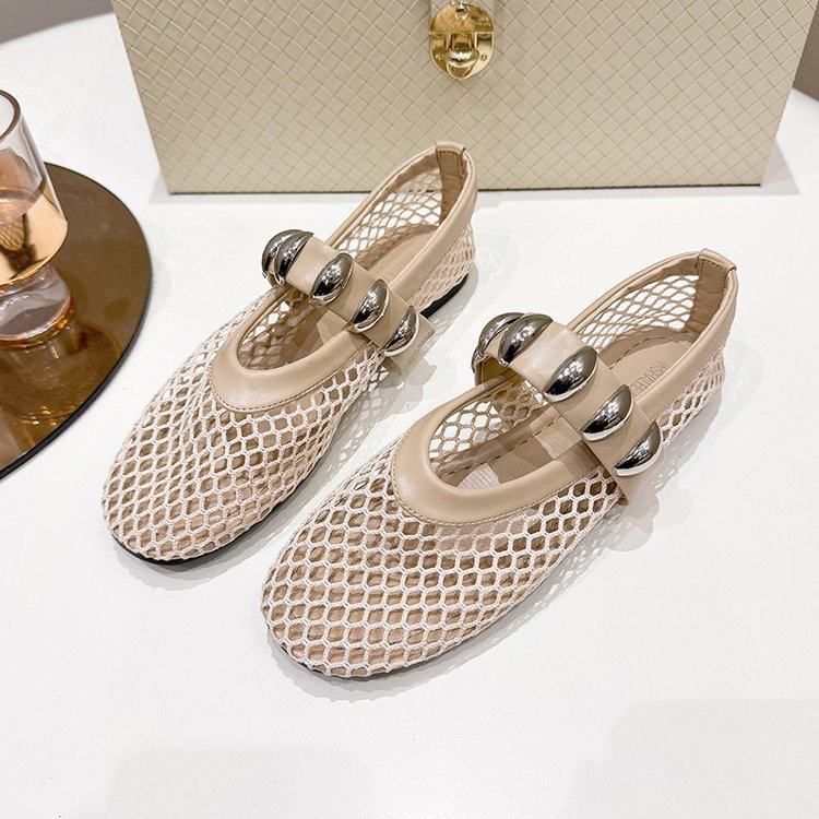 Damen Komfortable und stilvolle Netzschuhe mit dekorativen Schnallen R&B