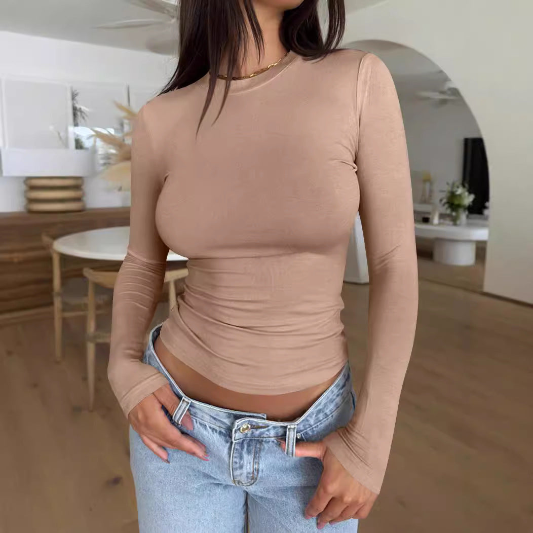 Damen Langarmshirt mit körperbetontem Schnitt R&B