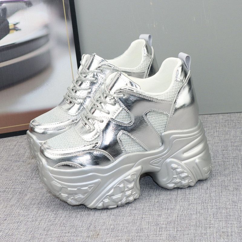 Damen Chunky Sneakers mit atmungsaktiver Mesh-Oberfläche und dämpfender Sohle R&B