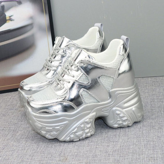 Damen Chunky Sneakers mit atmungsaktiver Mesh-Oberfläche und dämpfender Sohle R&B