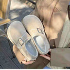 Damen modische Clogs mit verstellbarem Schnallenverschluss und komfortabler Lotussocke R&B
