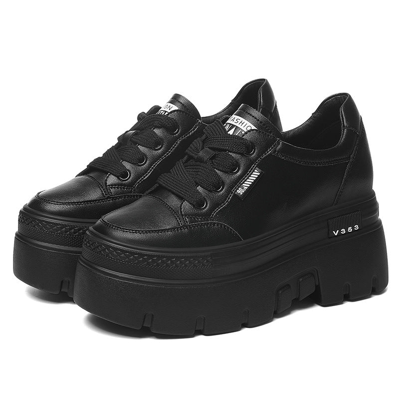 Damen Plateau-Sneaker mit rutschfester Sohle und modischer Schnürung R&B