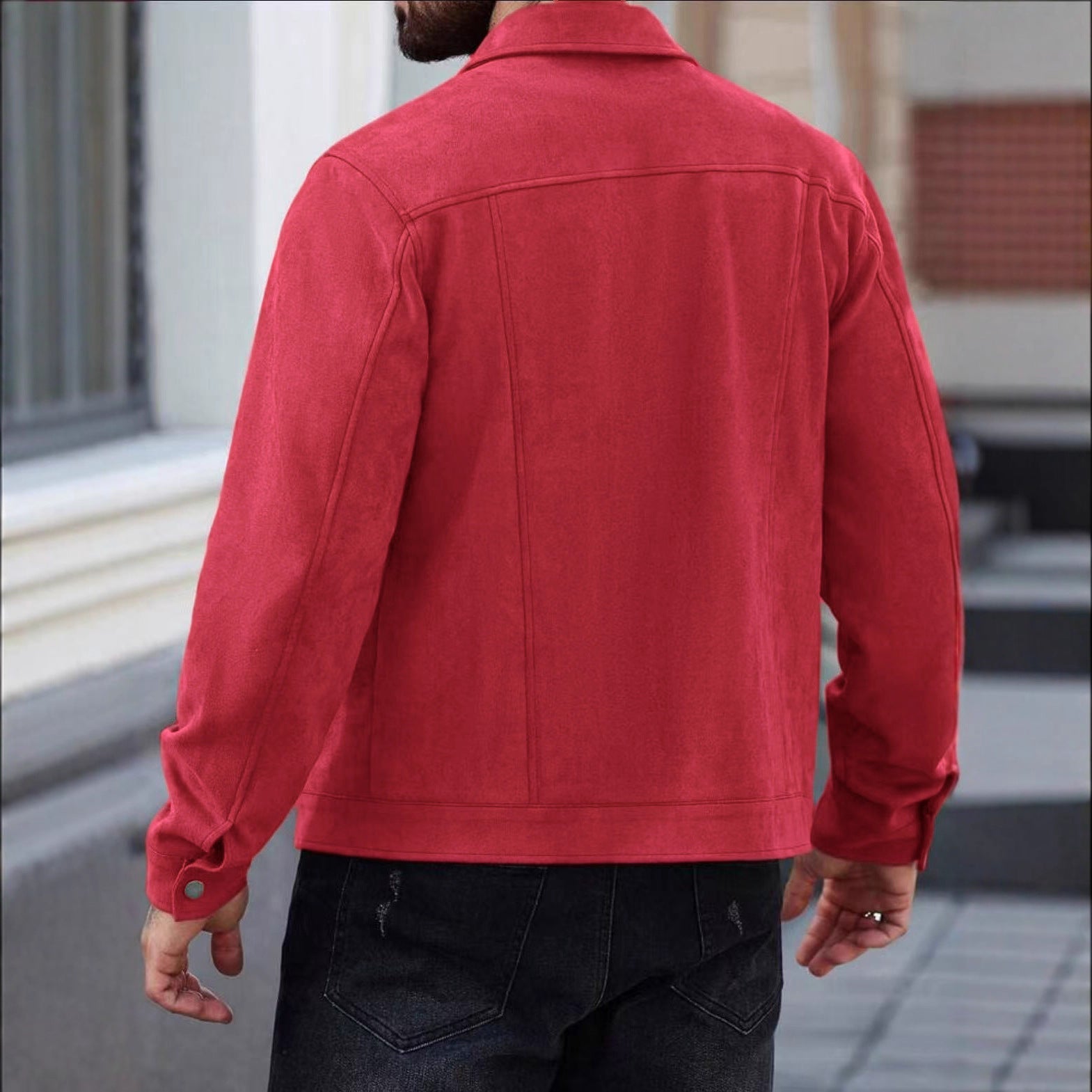 Herren lässige Wildlederjacke