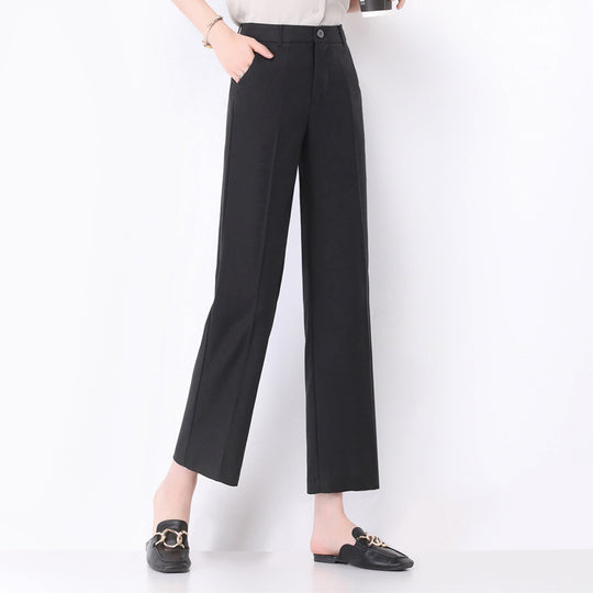 Damen Weite Pantoletten High Waist Schnitt