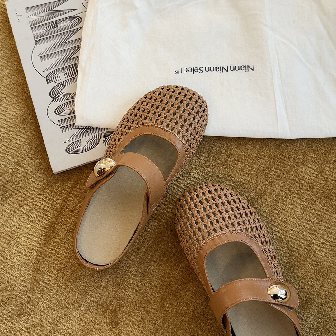Damen Komfortable Schlupfschuhe mit modischer Netzstruktur und verstellbarem Riemen R&B
