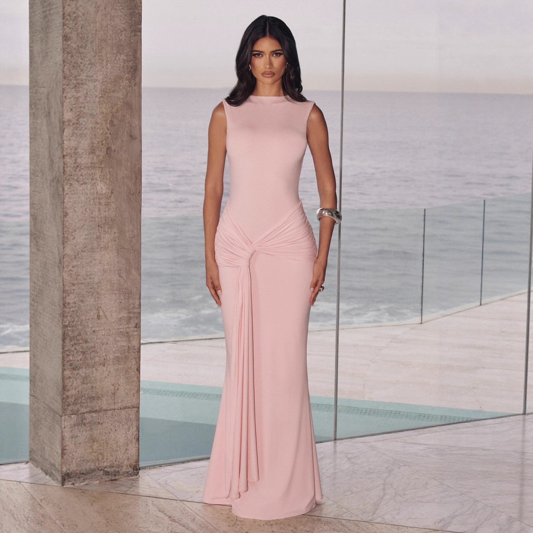Damen Maxikleid mit stilvollem Wickel-Design und figurformender Silhouette R&B