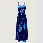 Damen Maxikleid mit elegantem floralem Druck und modischem Schnitt R&B