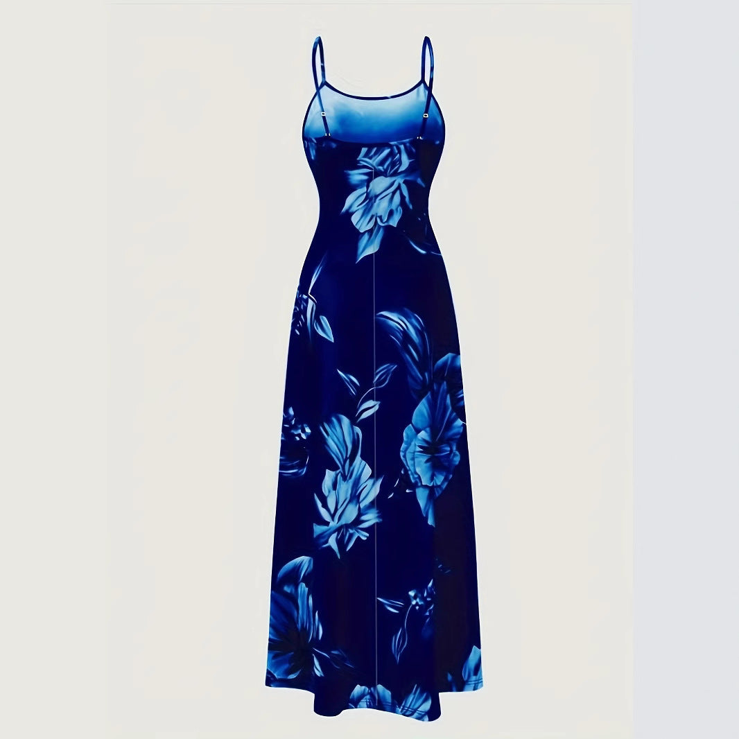 Damen Maxikleid mit elegantem floralem Druck und modischem Schnitt R&B