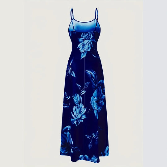 Damen Maxikleid mit elegantem floralem Druck und modischem Schnitt R&B