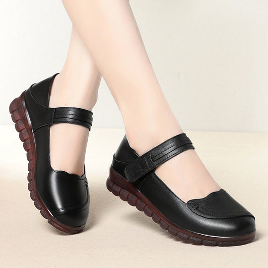 Damen Komfortable Mary Jane Slipper mit verstellbarem Riemen und ergonomischem Fußbett R&B