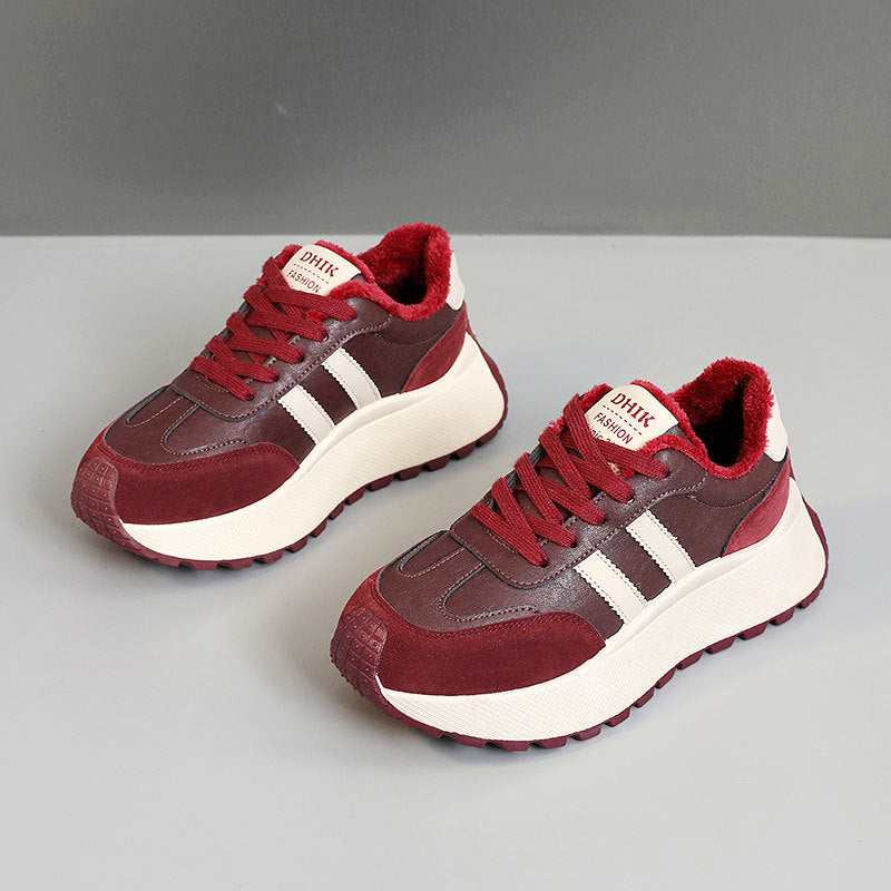 Damen gemütliche und stylische Sneakers mit kuscheligem Innenfutter R&B