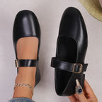 Damen Ballerina-Schuhe mit verstellbarem Riemendesign und bequemem Fußbett R&B