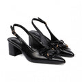 Damen Slingback-Pumps mit Fransen und Blockabsatz R&B