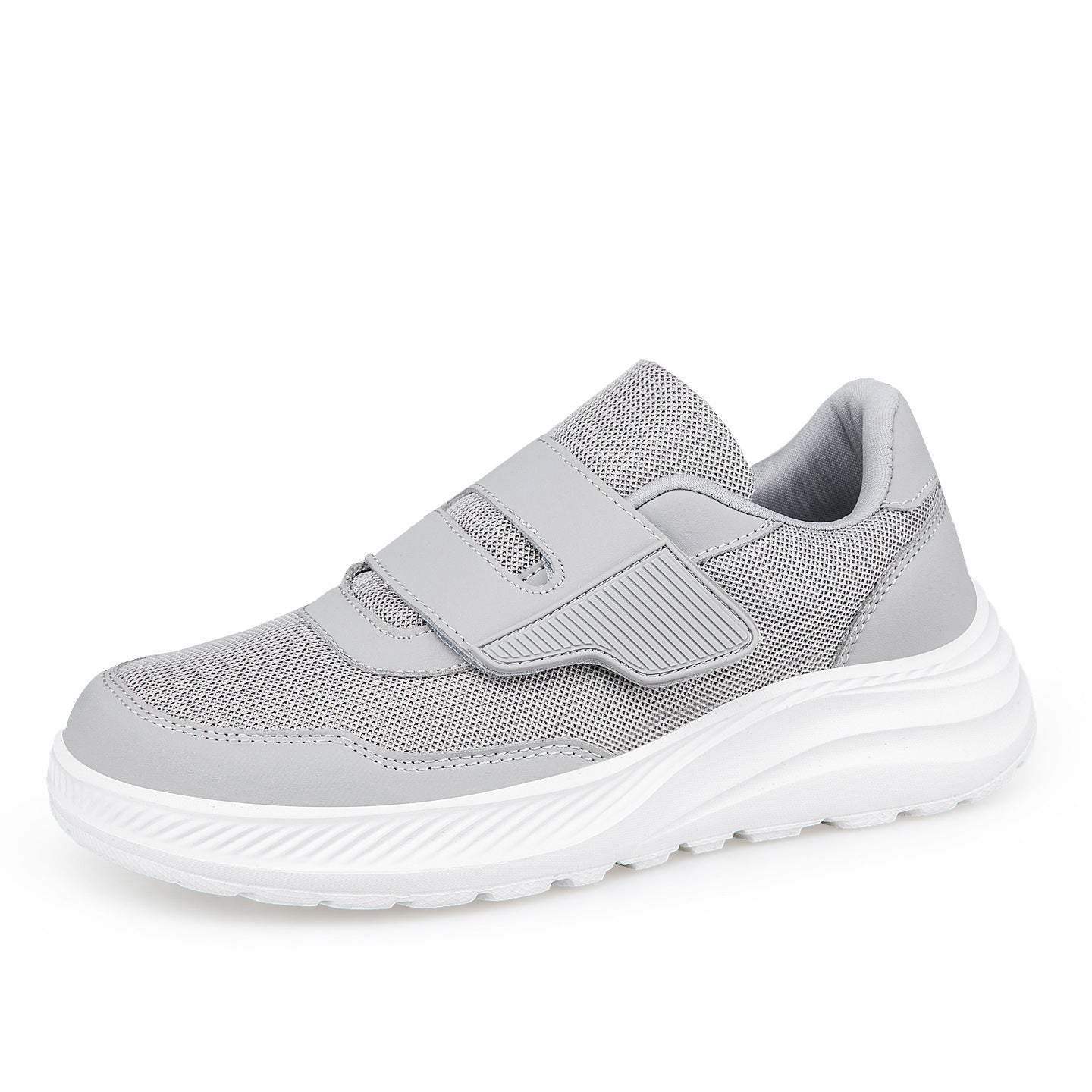 Damen komfortable Slip-On Sneakers mit elastischem Klettverschluss R&B