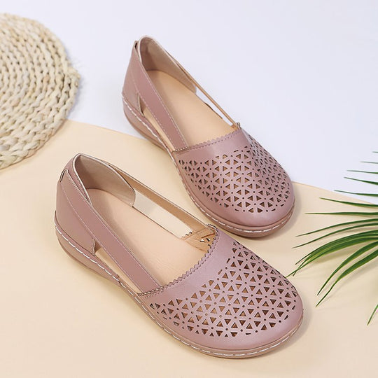 Damen Atmungsaktive Ballerinas mit modischem Lochmuster R&B