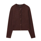Damen Kuschelweicher Cardigan aus hochwertiger Wolle mit praktischen Knöpfen R&B