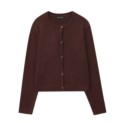 Damen Kuschelweicher Cardigan aus hochwertiger Wolle mit praktischen Knöpfen R&B