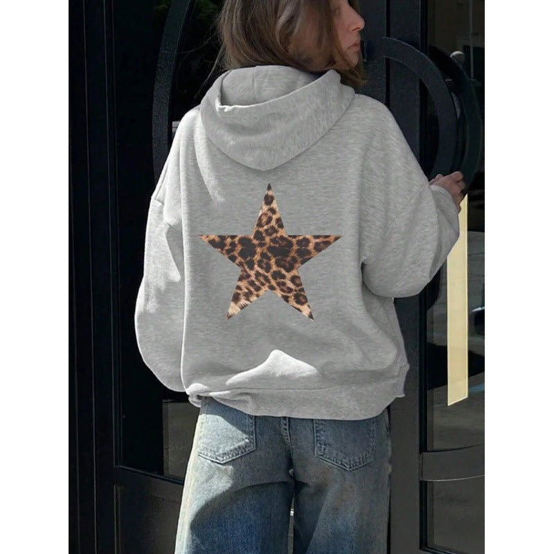 Damen Kapuzenpullover mit glitzerndem Sternmotiv R&B