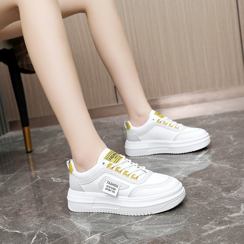 Damen modische Plateau Sneakers mit sportlicher Profilsohle und atmungsaktiver Konstruktion R&B