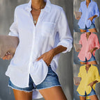 Damen lässige Bluse aus leichtem Stoff R&B