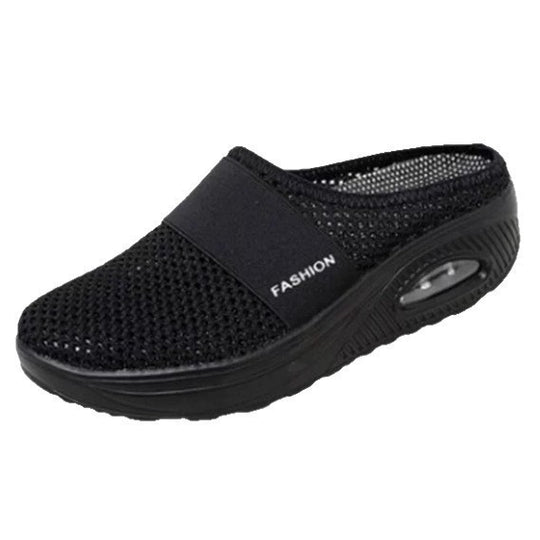 Damen Atmungsaktive Clogs mit elastischem Einsatz und komfortabler Sohle R&B