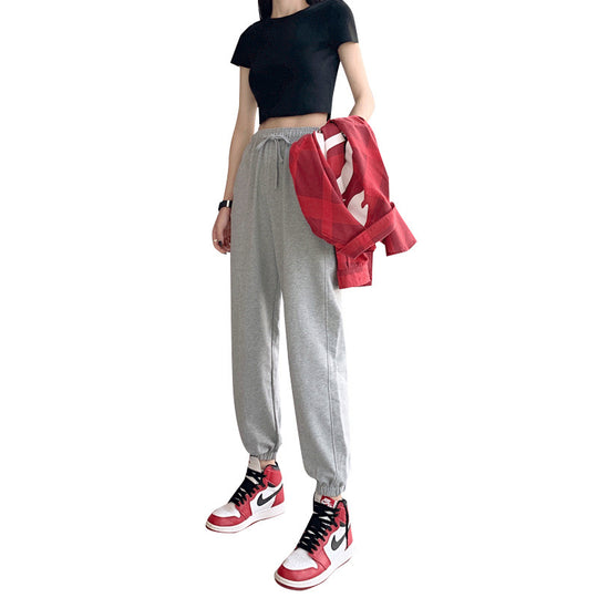Damen bequeme Sporthose mit elastischem Bund und modernen Details R&B