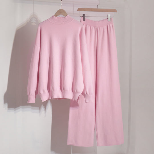 Damen komfortables Strick-Ensemble mit weitem Schnitt R&B