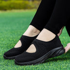 Damen Atmungsaktive Slip-On Sneakers mit elastischem Obermaterial und dämpfender Sohle