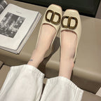 Damen elegante Ballerinas mit modischem Schnallen-Design R&B