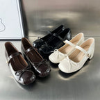 Damen elegante Ballerinas mit modischem Riemen und dekorativer Schleifenverzierung R&B