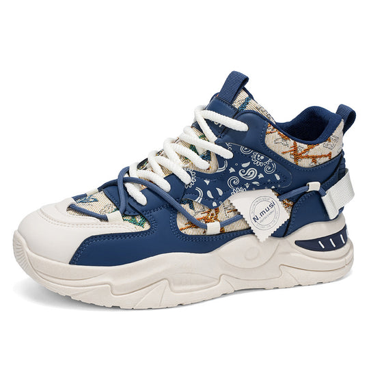 Damen Sportliche High-Top Sneakers mit modischem Ethno-Muster und innovativer Sohlentechnologie R&B