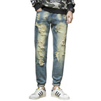 Herren Ripped Slim Fit Jeans im lässigen Streetstyle R&B