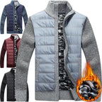 Herren moderne Steppjacke mit Strickärmeln R&B