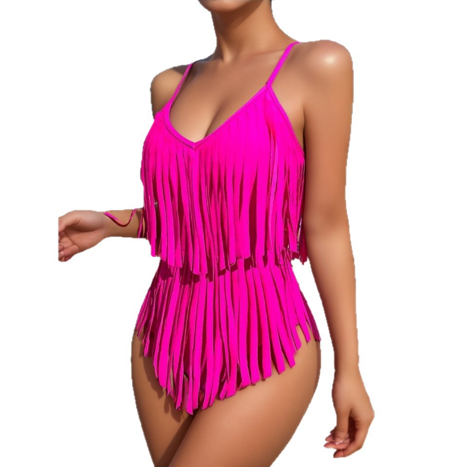 Damen Badeanzug mit fransigem Design R&B
