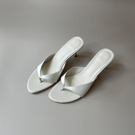 Damen elegante Slingback-Pantoletten mit geschwungenem Riemendesign R&B