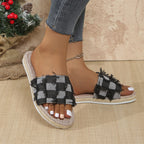 Damen Freizeitsandalen mit luftiger Textil-Oberfläche und robuster Sohle EB