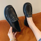 Damen elegante Mokassins mit modischem Riemen und rutschfester Sohle R&B