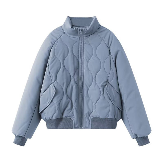 Damen modische Steppjacke mit hohem Kragen und voluminösem Design R&B