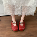 Damen Klassische Mary Jane Schuhe mit verstellbarem Riemen R&B