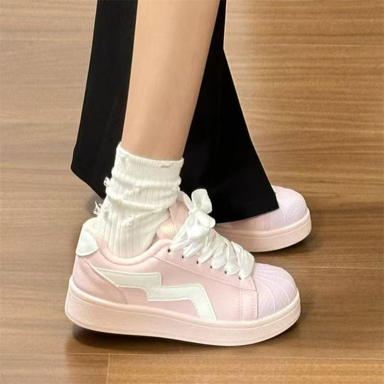Damen sportliche Sneakers mit einzigartiger Oberflächenstruktur und bequemer Dämpfung R&B