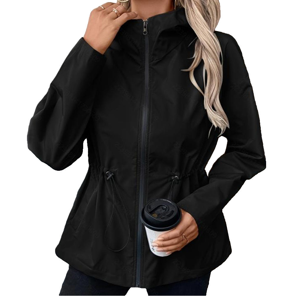 Damen knielange Funktionsjacke mit verstellbarem Bund R&B