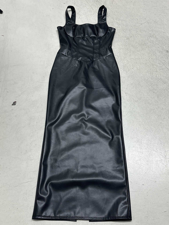 Damen elegantes Maxikleid mit schmalem Schnitt und verführerischen Cut-Outs R&B