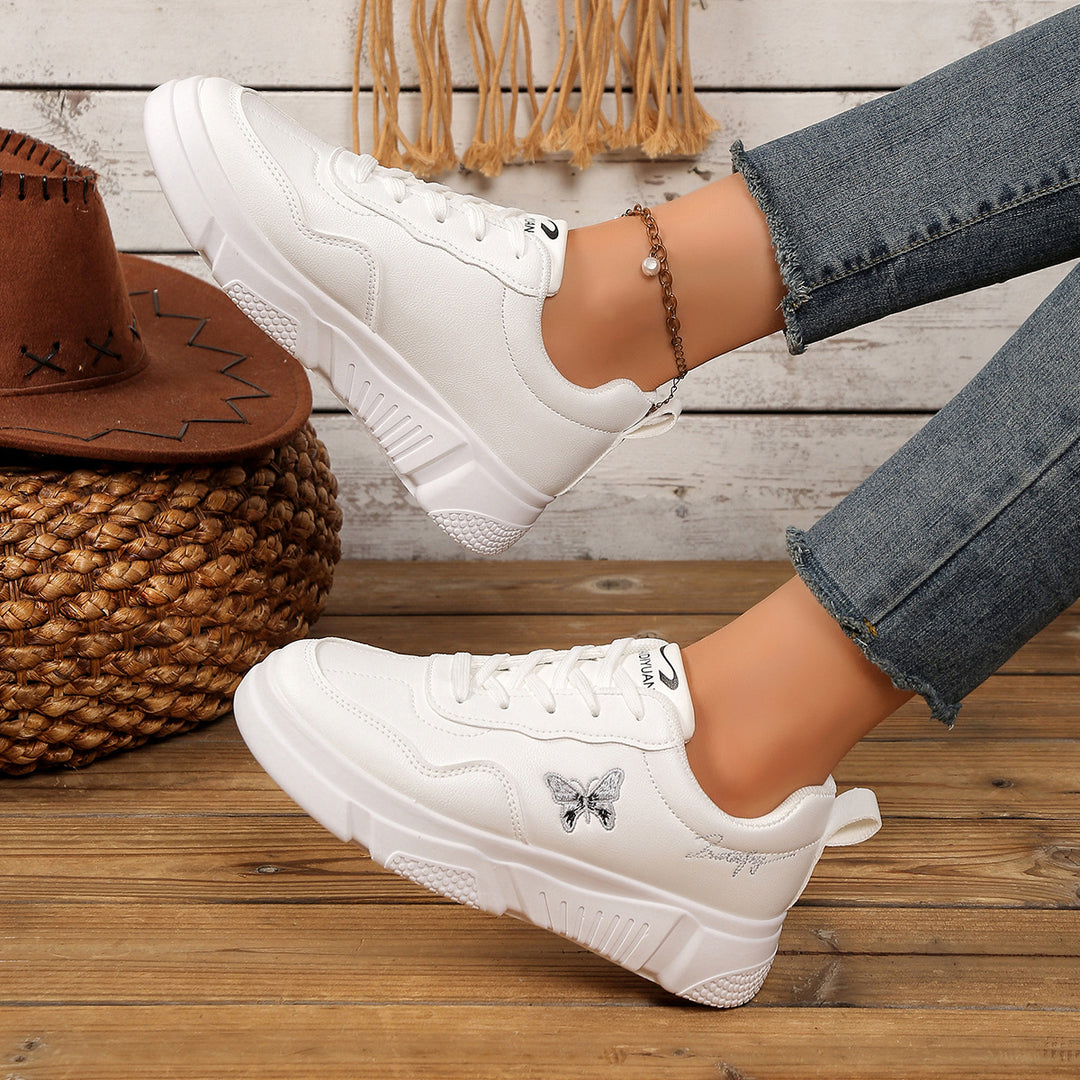 Damen Bequeme Sneakers mit verspieltem Schmetterlingsmotiv R&B