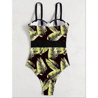 Damen Einteiler Badeanzug mit floralem Design und eleganter Silhouette R&B