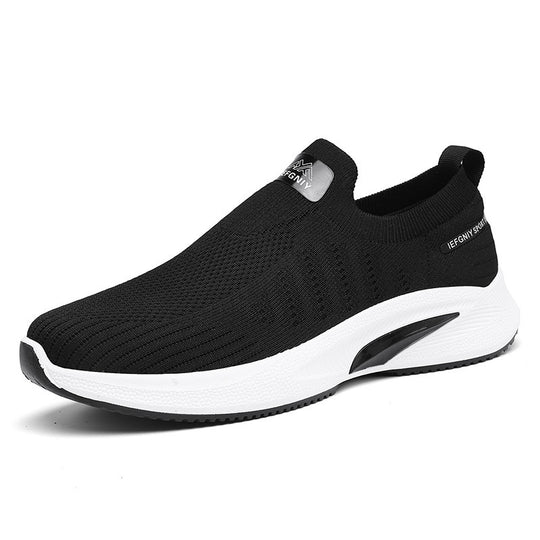 Damen Bequeme Slip-On Sneakers mit atmungsaktivem Strickobermaterial R&B