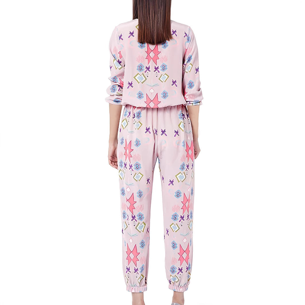 Damen Lässiger Jogginganzug mit modernem Dessin R&B